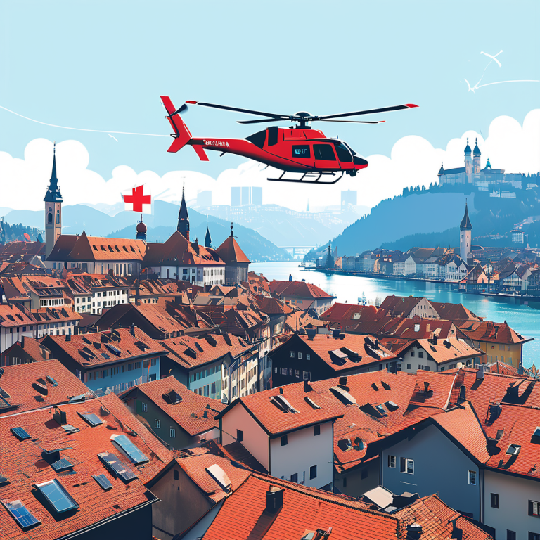 Helikopterflüge für Dachsanierung in Luzern