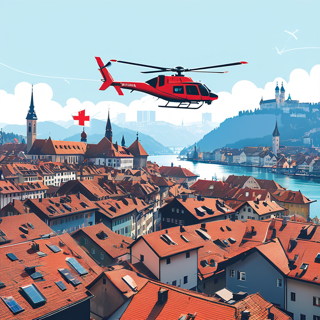 Helikopterflüge für Dachsanierung in Luzern