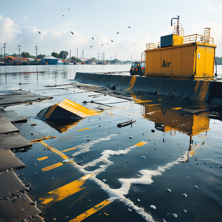 Unwetter führt zum Untergang eines Teils des Hafens in Tiefenbrunnen, Zürich
