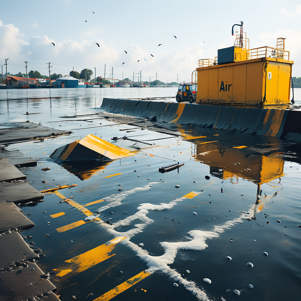 Unwetter führt zum Untergang eines Teils des Hafens in Tiefenbrunnen, Zürich