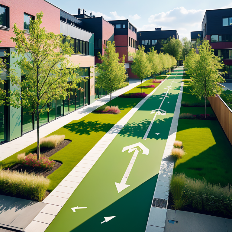 Sicherheit und Blumenpracht auf dem Schulweg zum Herti