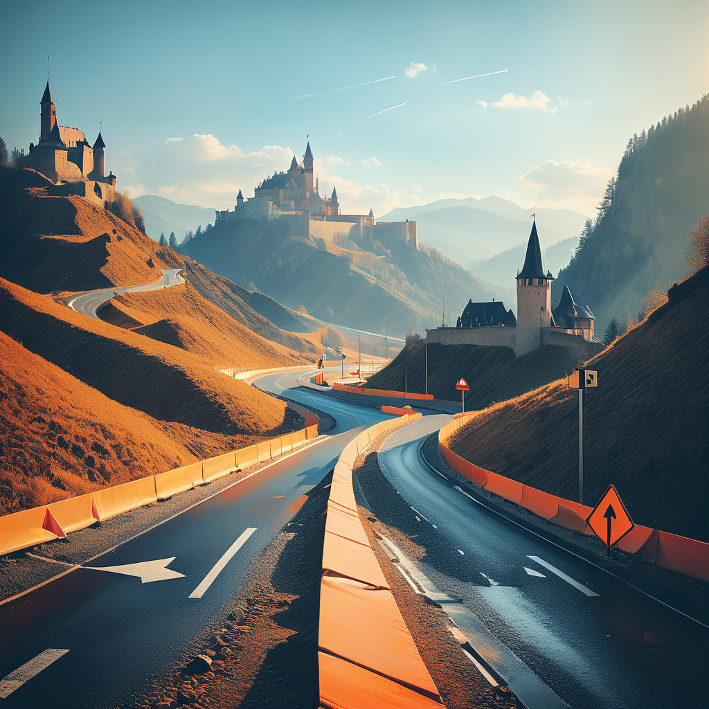 Bergstrasse wird im Abschnitt Schloss für eine Fahrspur umgebaut