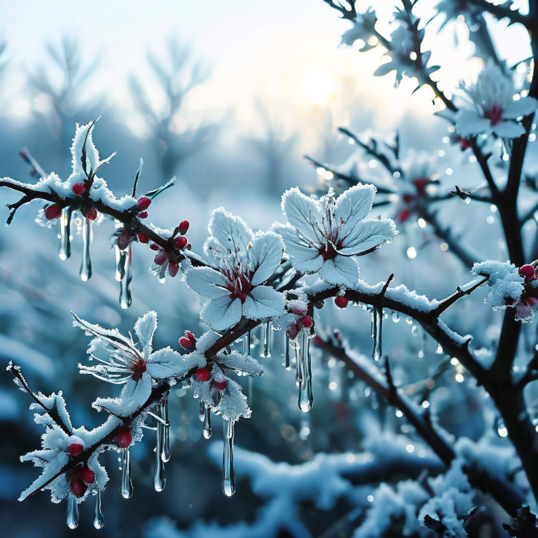 Eis als Frostschutzmittel für Obstblüten