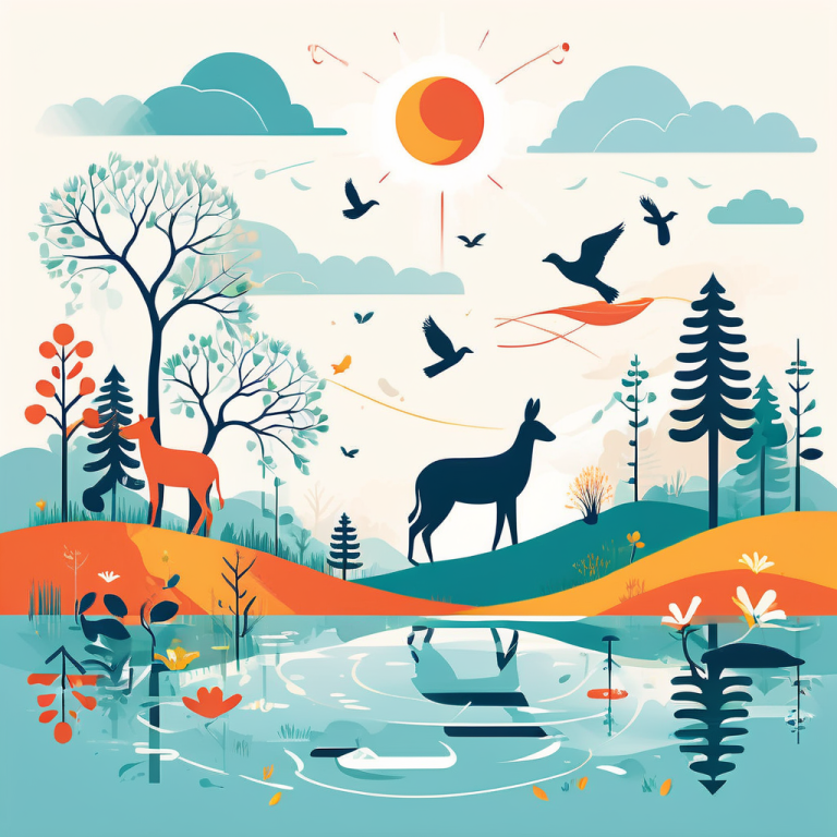 Vielfältiges Zusammenleben von Mensch und Tier im Frühling