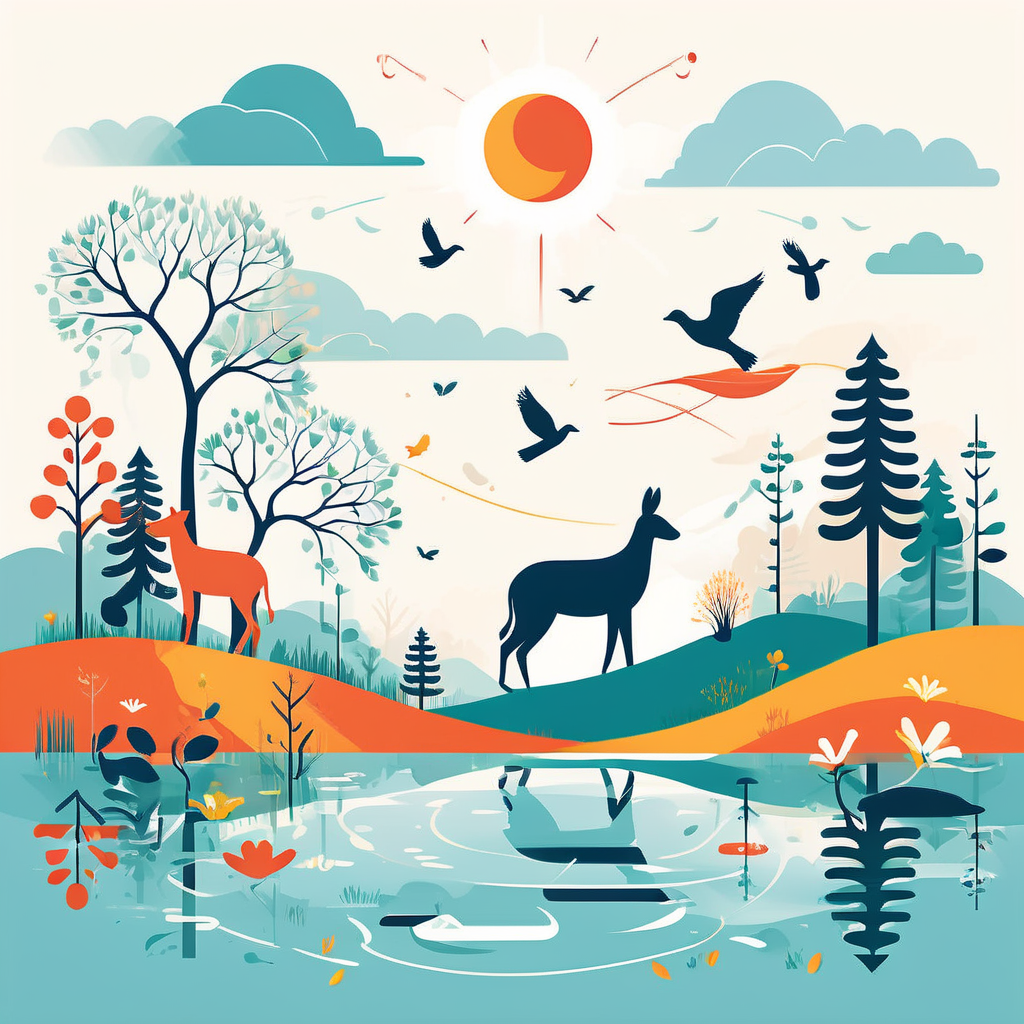 Vielfältiges Zusammenleben von Mensch und Tier im Frühling