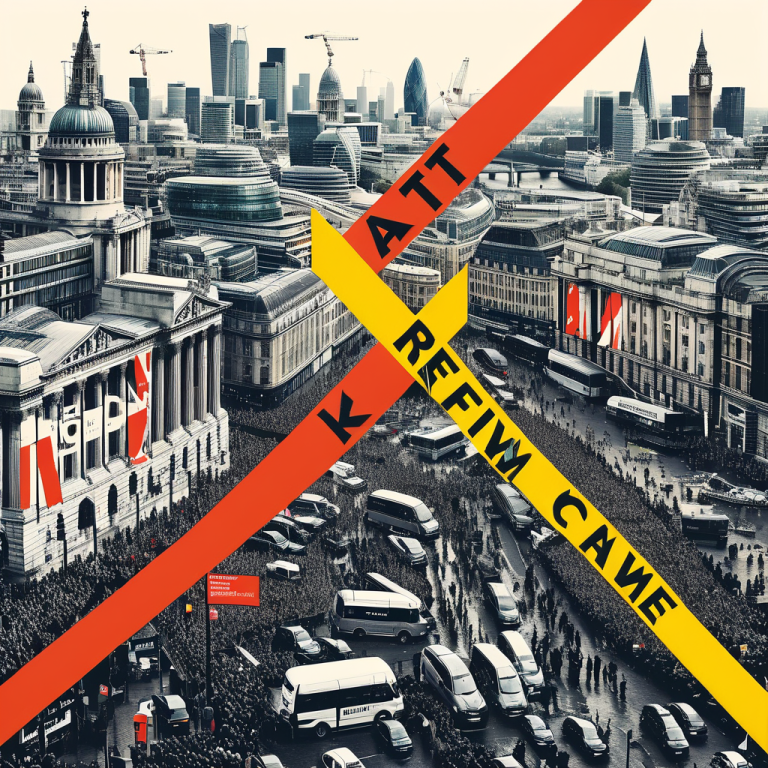 Massendemonstration in London gegen Rassismus und Rechtsextremismus