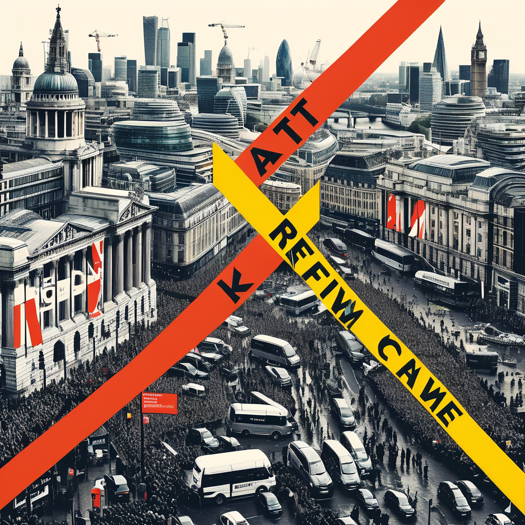 Massendemonstration in London gegen Rassismus und Rechtsextremismus