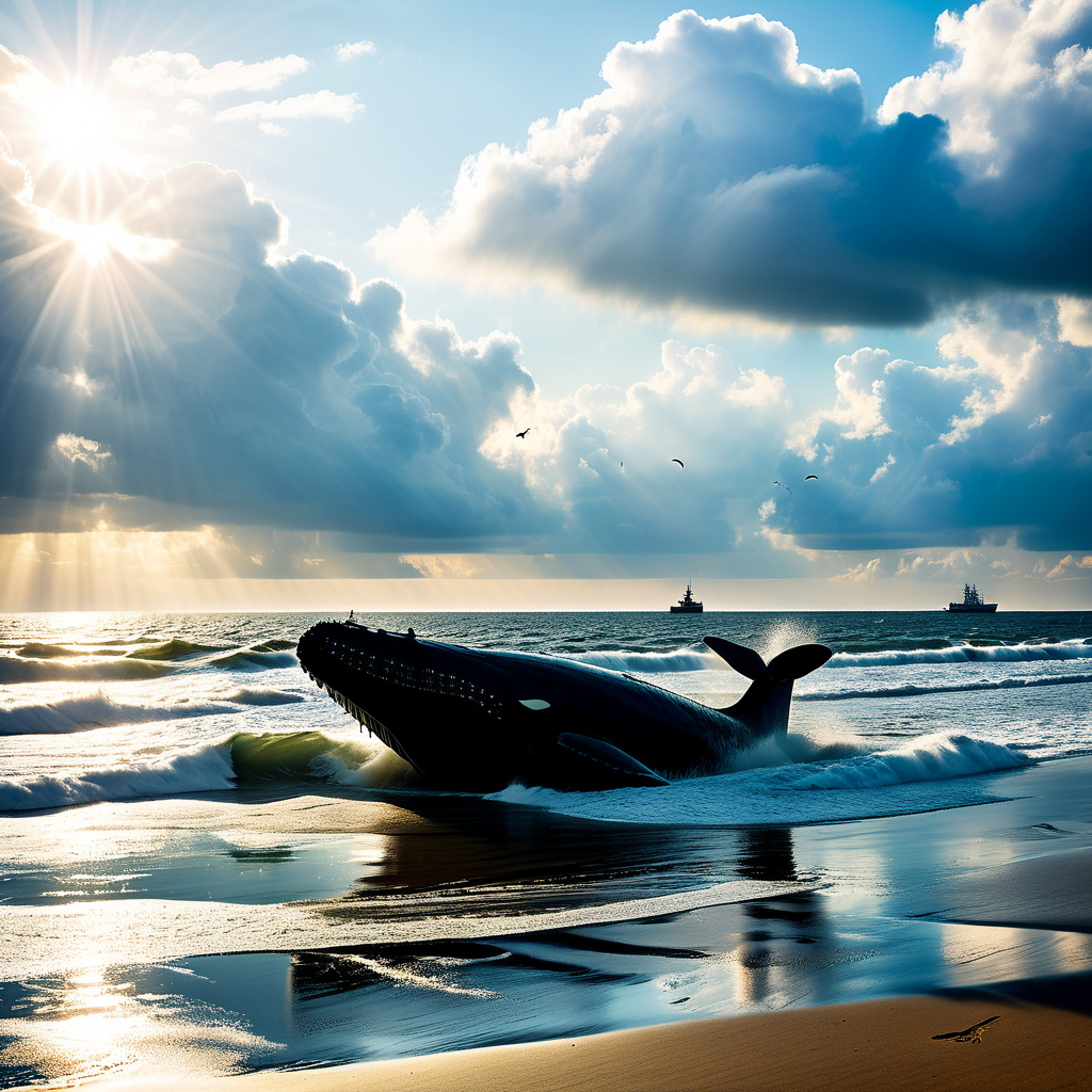 Buckelwal bleibt in der Ostsee vor Wismar gestrandet und zeigt Anzeichen von Leben