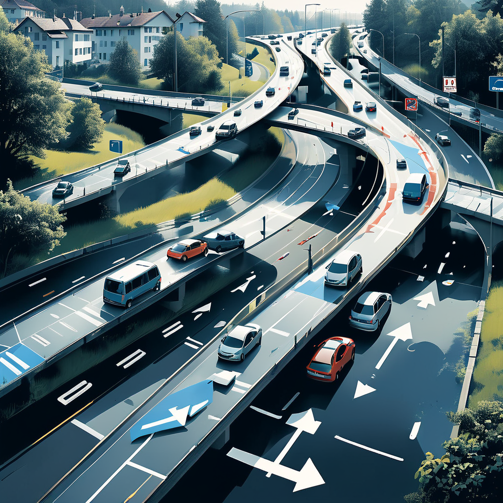 Langsame Fahrt nach Verkehrsunfall auf A2