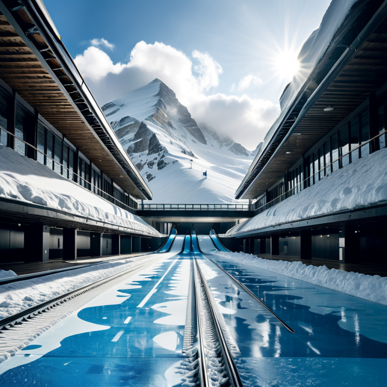 Glarnerland öffnet erste große Halle mit Skiteppich für das Training ohne Piste