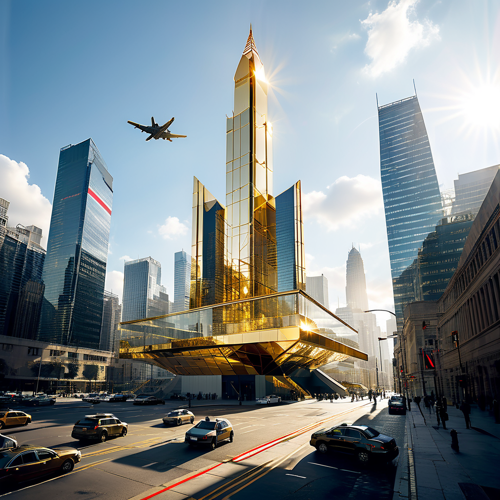 Präsident Trumps Name durchzieht verschiedene Projekte