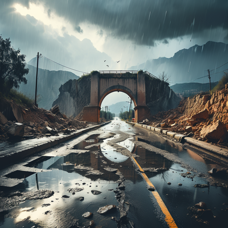 Einsturz einer gesperrten Brücke in Italien