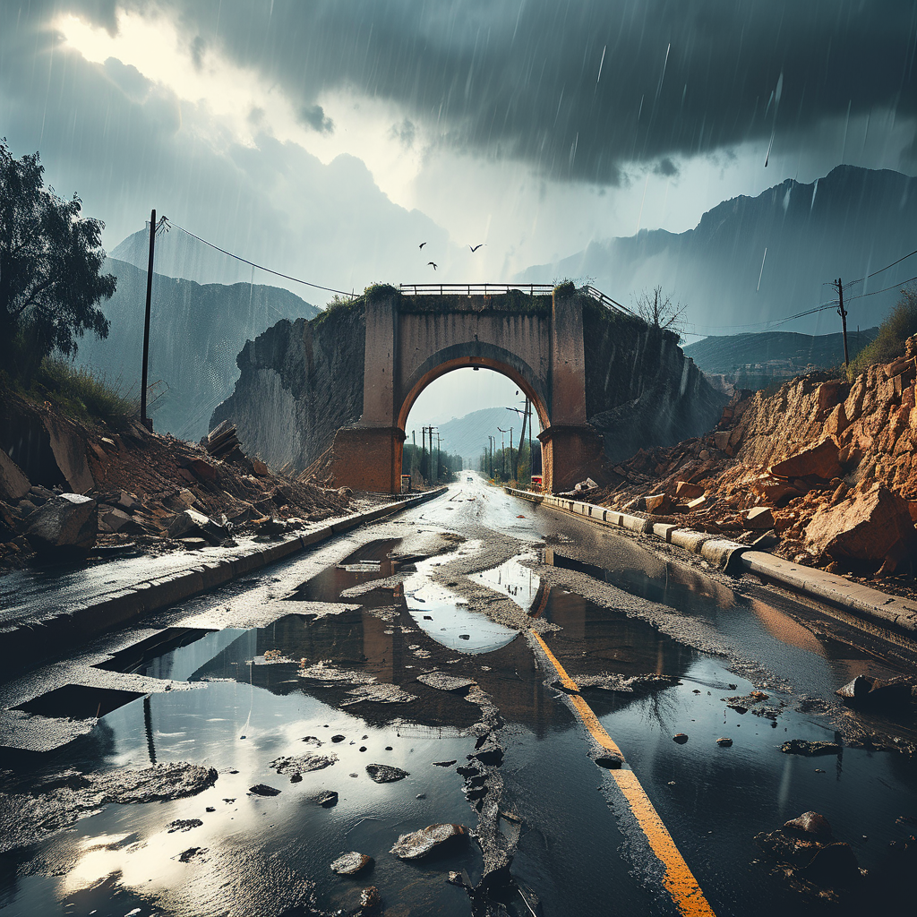 Einsturz einer gesperrten Brücke in Italien