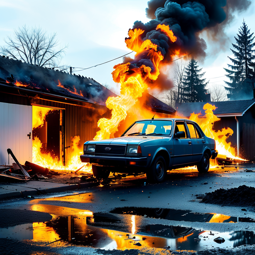 Gangsteri in fiamme: rubano un'auto e la incendiano