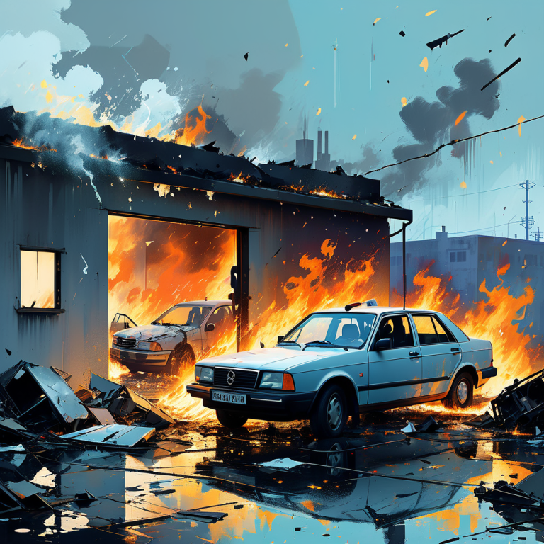 Garagenbruch und Brandanschlag auf gestohlenes Fahrzeug