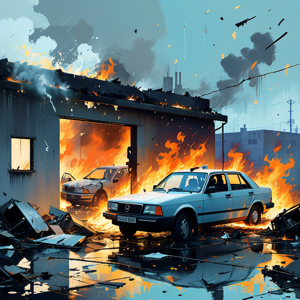 Garagenbruch und Brandanschlag auf gestohlenes Fahrzeug