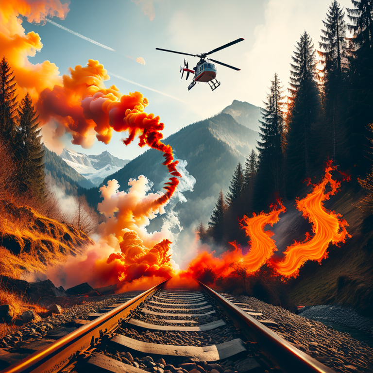 Rhätische Bahnstrecke wegen Waldbrand in Brusio unterbrochen