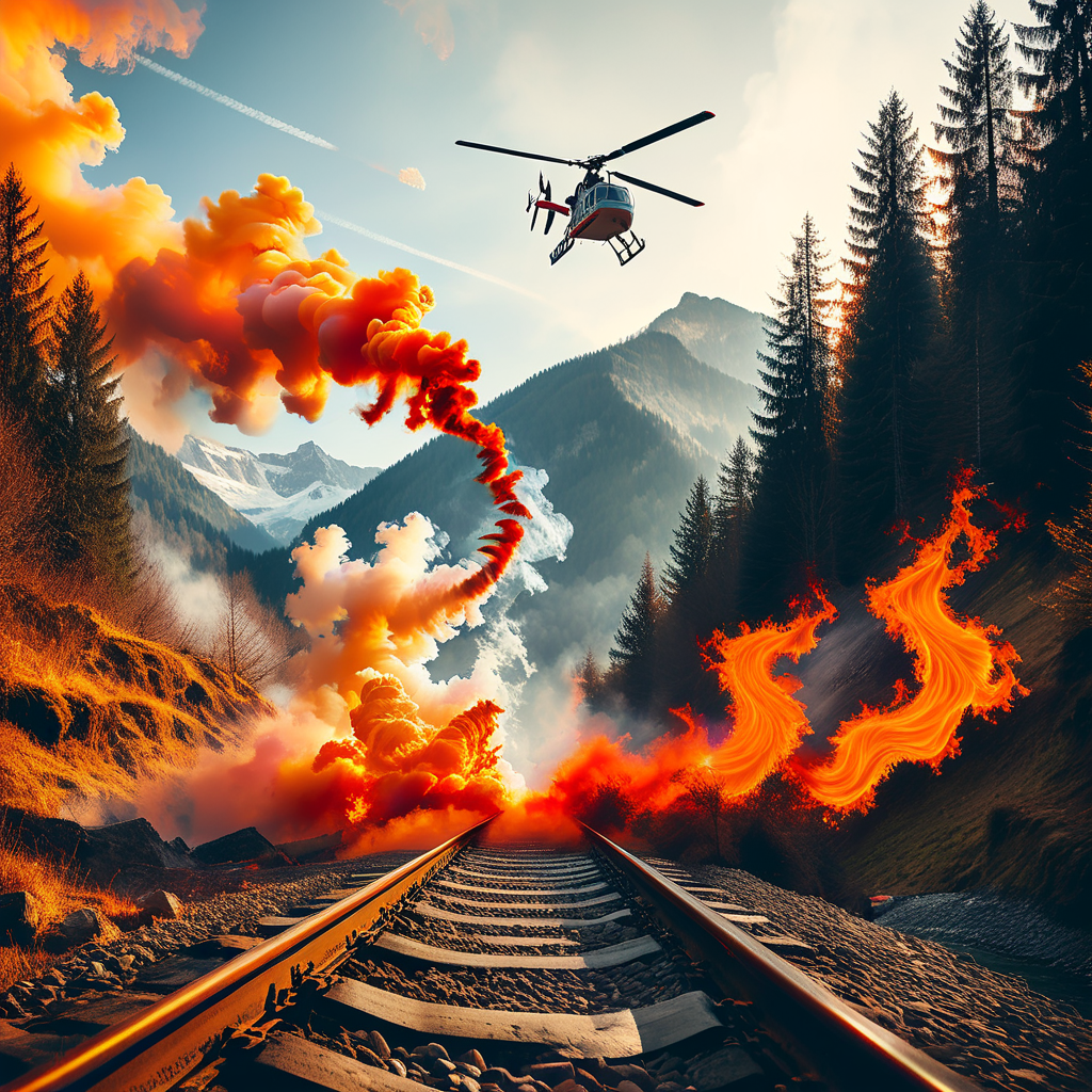 Rhätische Bahnstrecke wegen Waldbrand in Brusio unterbrochen