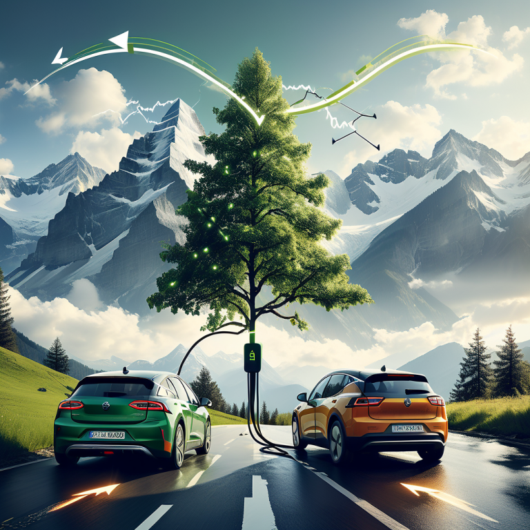 Wachstum bei Zulassungen von Elektrofahrzeugen in der Schweiz