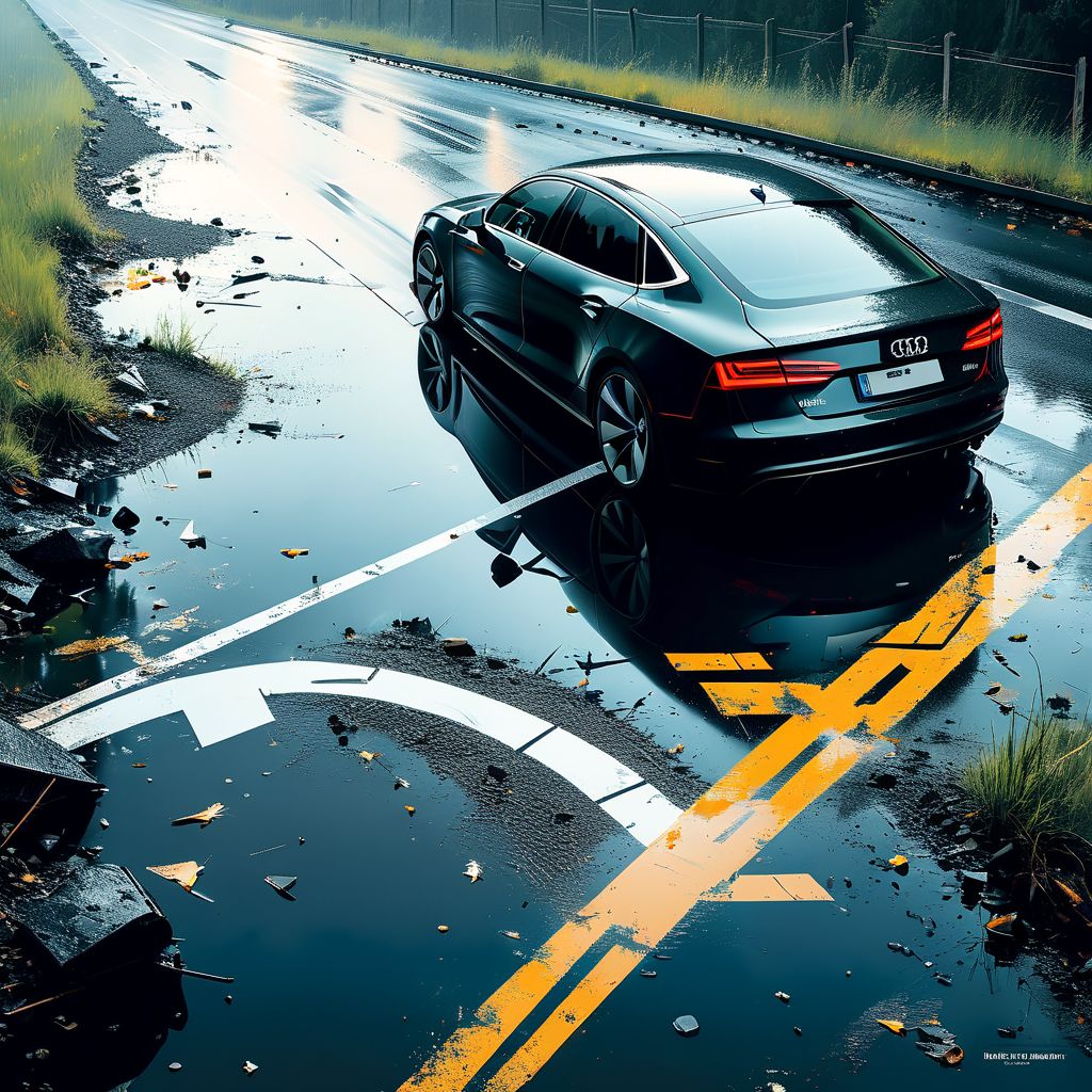 Unbekannter Fahrer eines dunklen Audis verursacht Unfall bei Ebikon und flüchtet