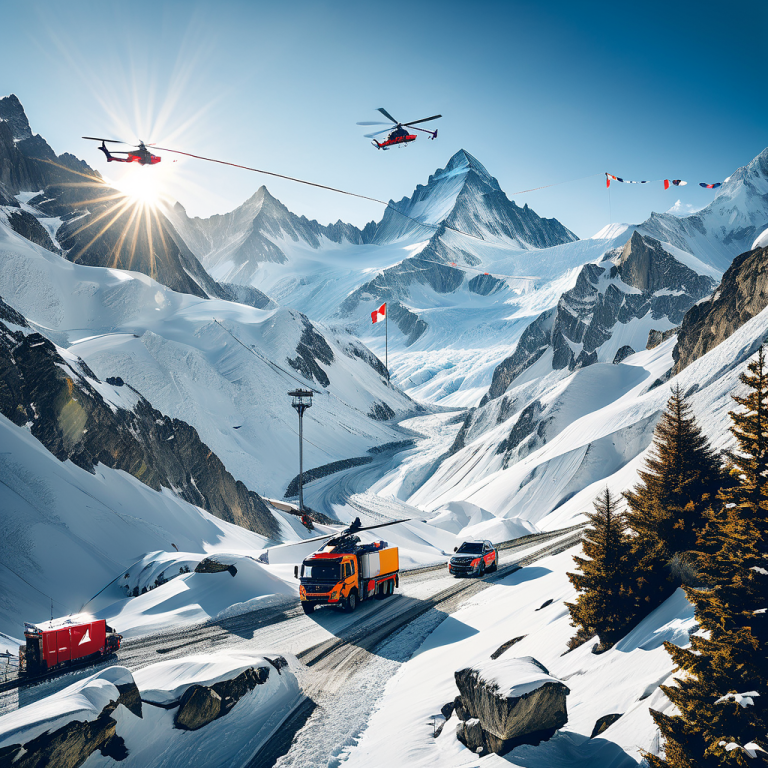 Militärische Vorbereitungen für das legendäre Skitourenrennen in den Schweizer Alpen