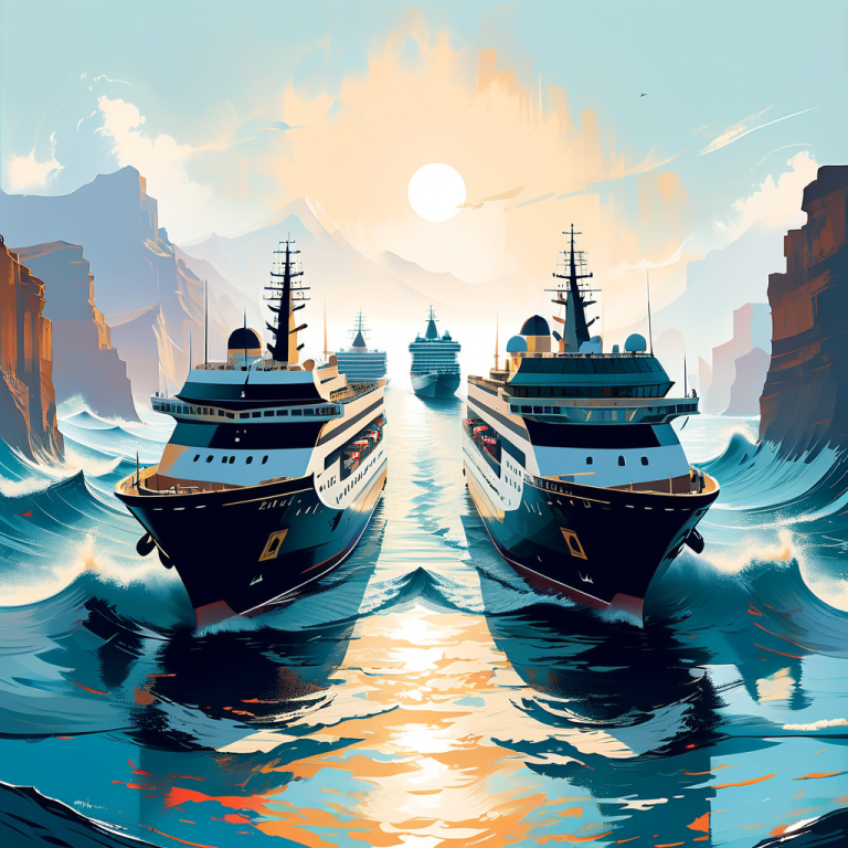 Konvoi von Kreuzfahrtschiffen passiert Hormus