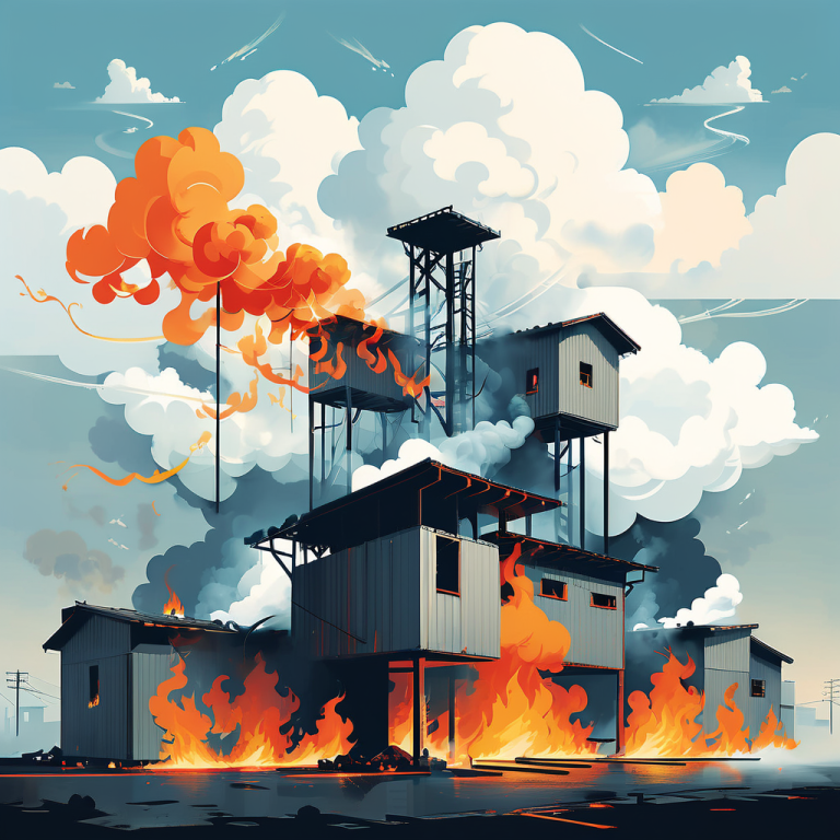 Schwerer Brand in Saxon zerstört Gebäude und löst Alarm aus