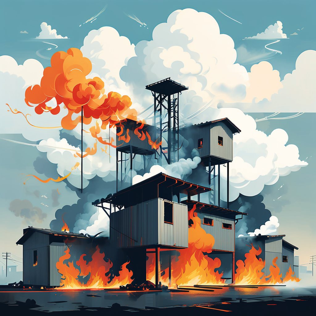 Schwerer Brand in Saxon zerstört Gebäude und löst Alarm aus