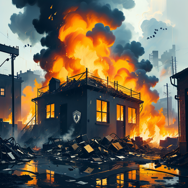 Festnahme eines mutmasslichen Brandstifters nach Großfeuer in Saxon