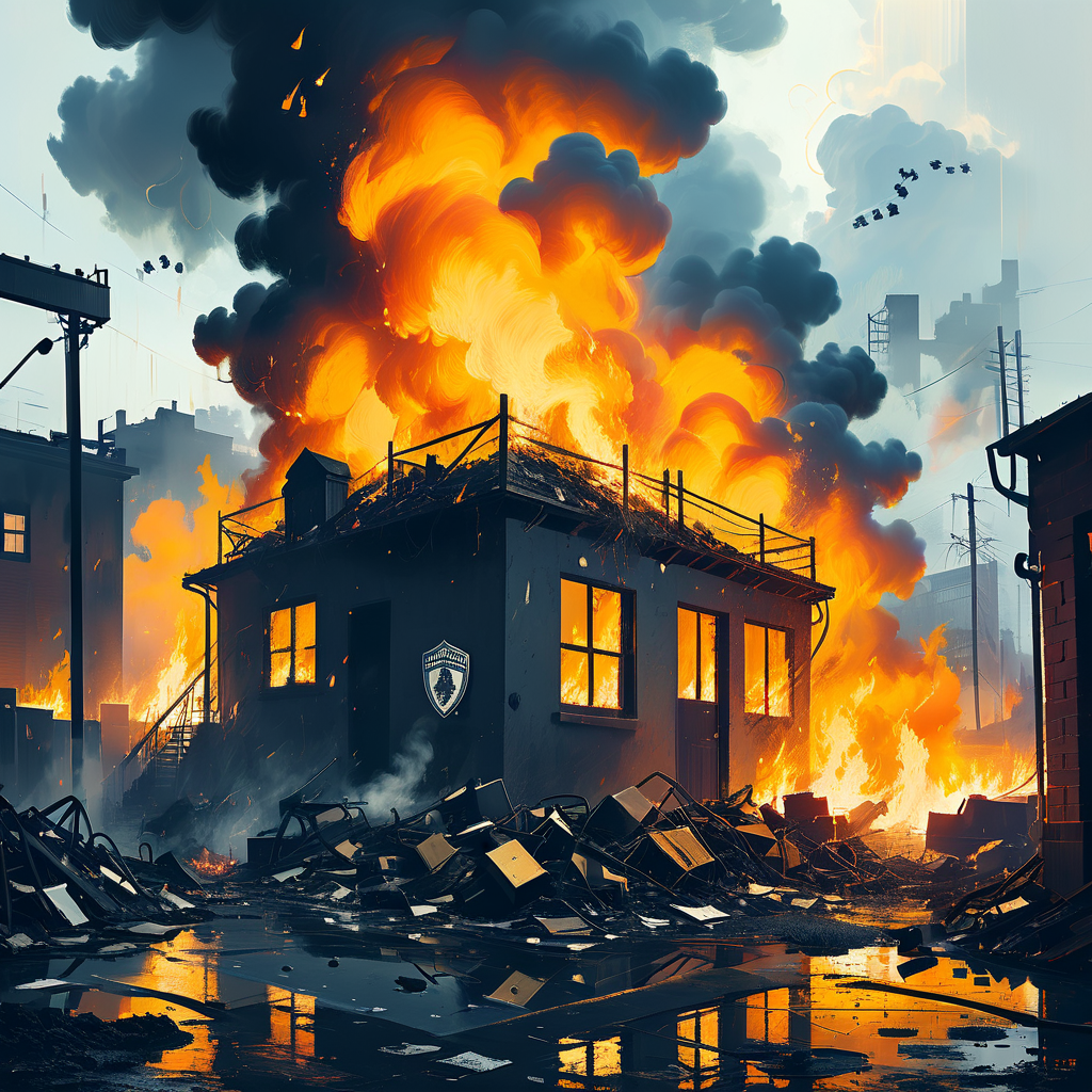 Festnahme eines mutmasslichen Brandstifters nach Großfeuer in Saxon