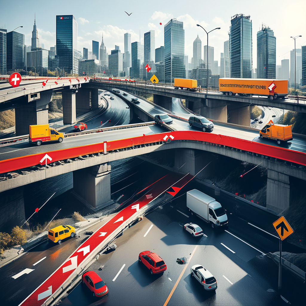 Morgendlicher Stau auf der A14 durch Unfall und Baustelle