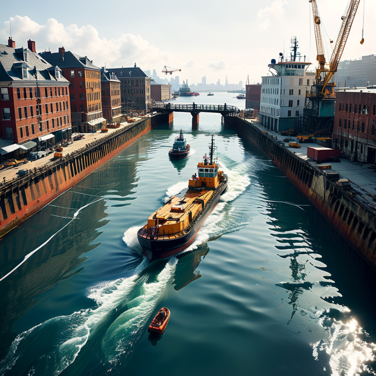 Umfassende Rettungsaktion für gestrandeten Buckelwal: Einsatz eines speziellen Schleppkahns