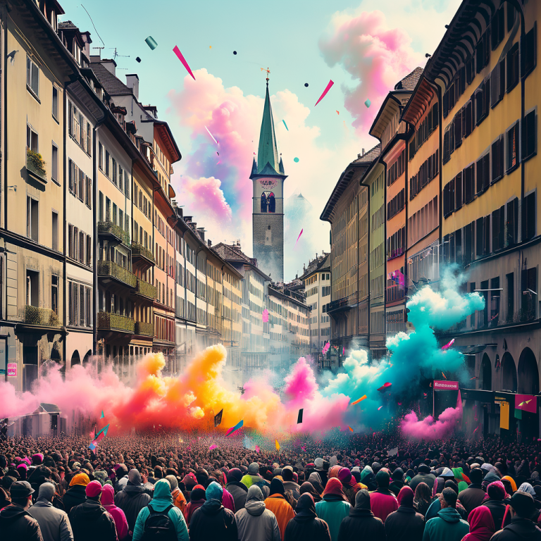 Traditionelle 1. Mai-Demonstration in Zürich: Tausende Teilnehmer, Böller und Sprayereien – ohne größere Zwischenfälle