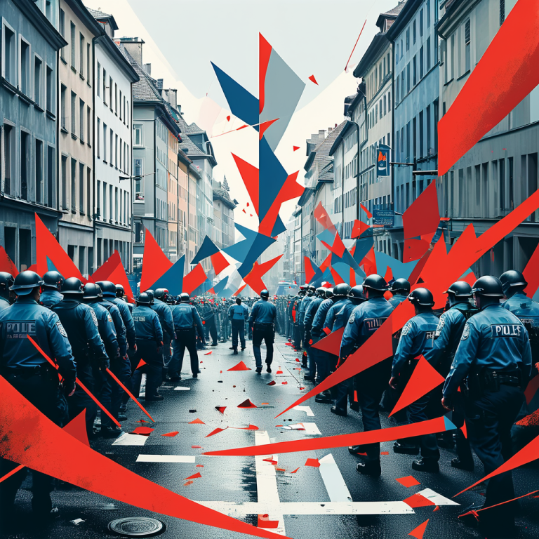 1. Mai in Zürich: Konfrontationen zwischen vermummten Demonstranten und Polizei im Kreis 4