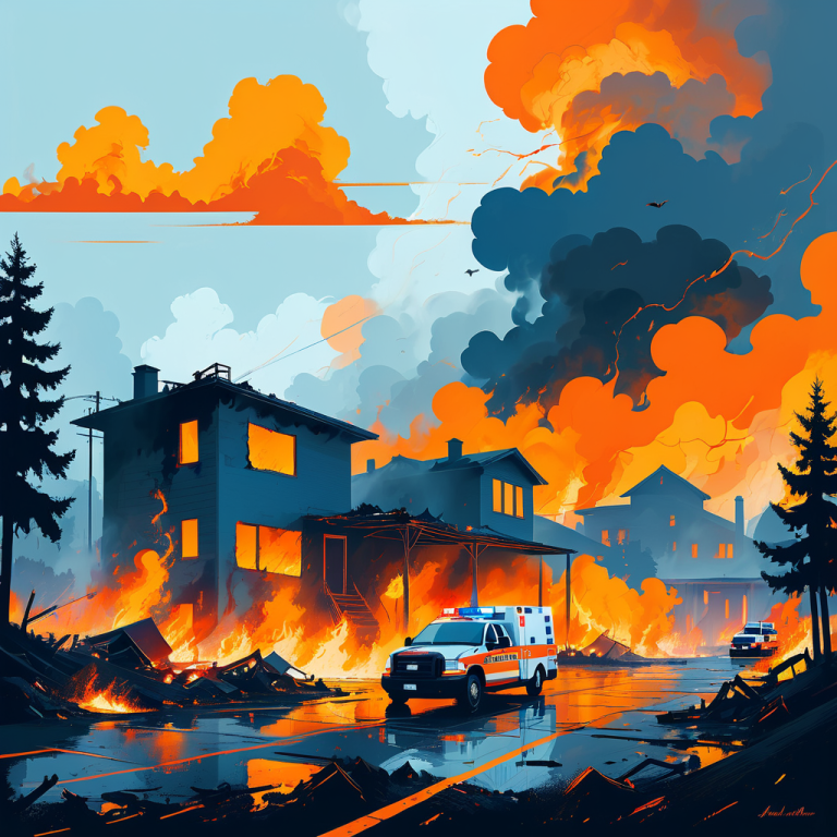 Grave incendio a Bärau: distrutte due case e un garage