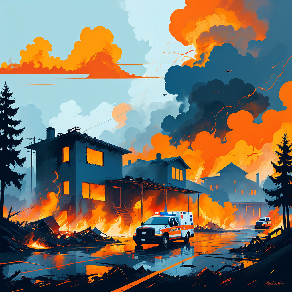 Grave incendio a Bärau: distrutte due case e un garage
