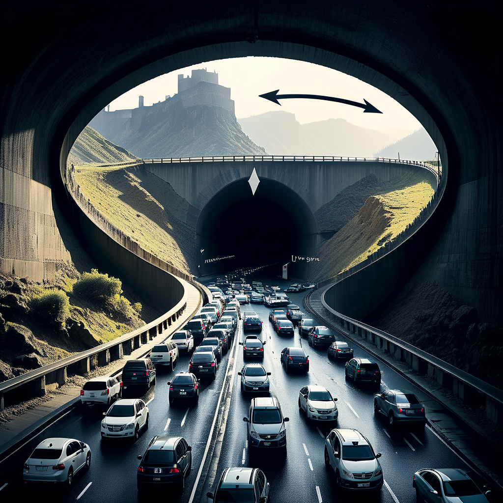 Massiver Stau vor dem Gotthardtunnel Richtung Norden