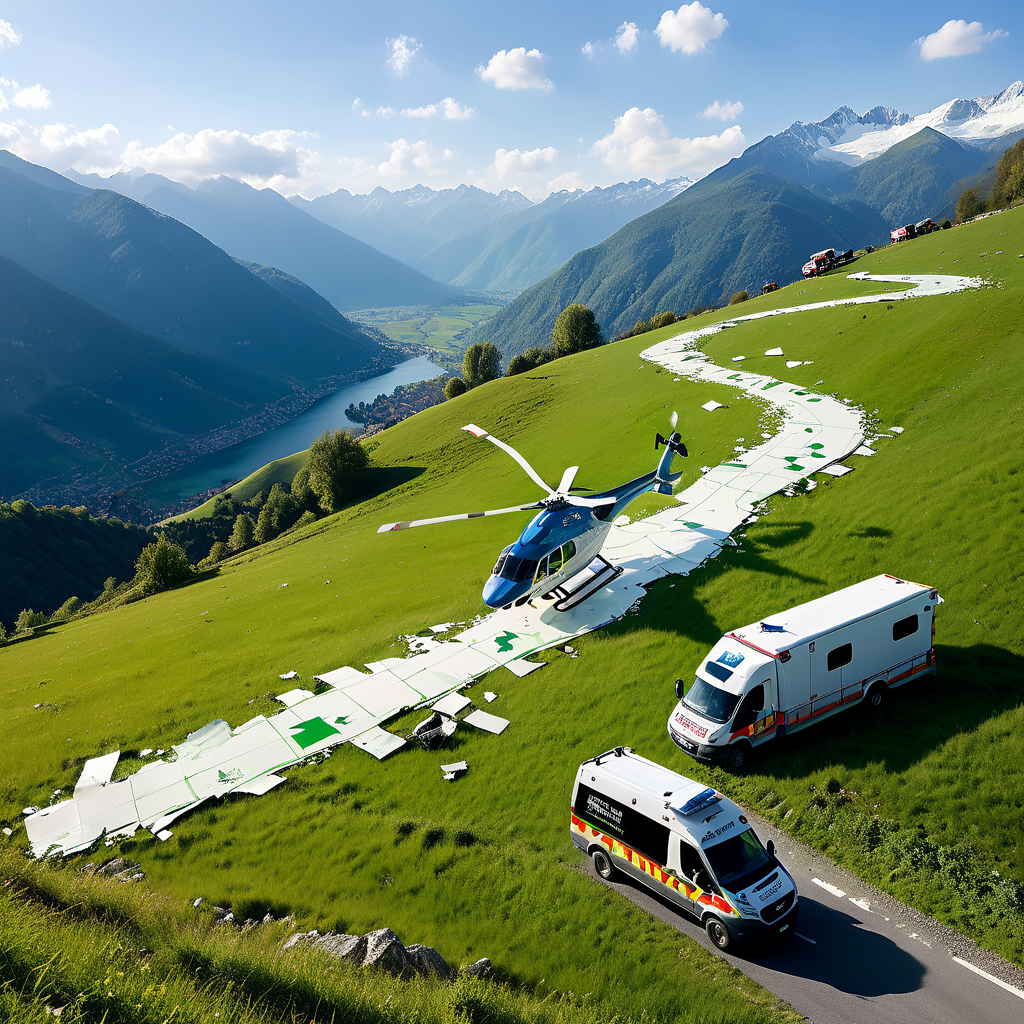 Helikopterabsturz im Tessin – Sechs Verletzte nach Flugunfall