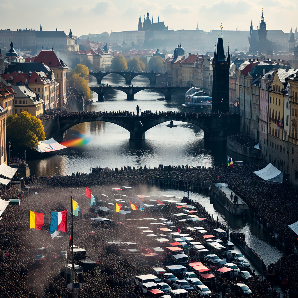 Massendemonstration in Prag gegen Regierungspläne