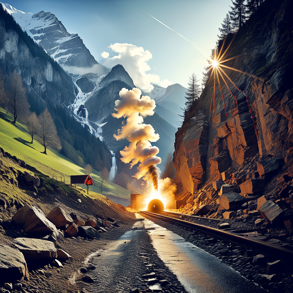 Symbolische Sprengung markiert Baustart des Morschacher Tunnels