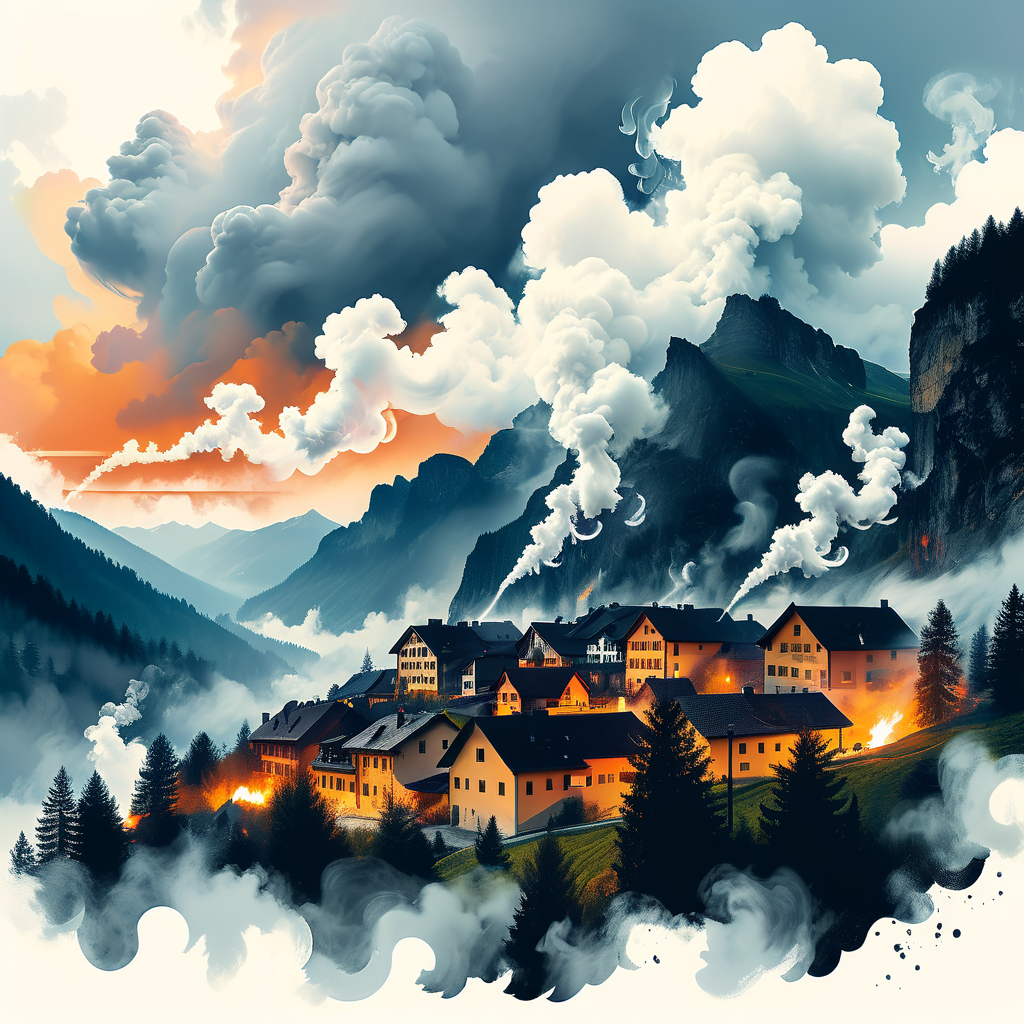 Rauchwarnung wegen Brand in Glarus