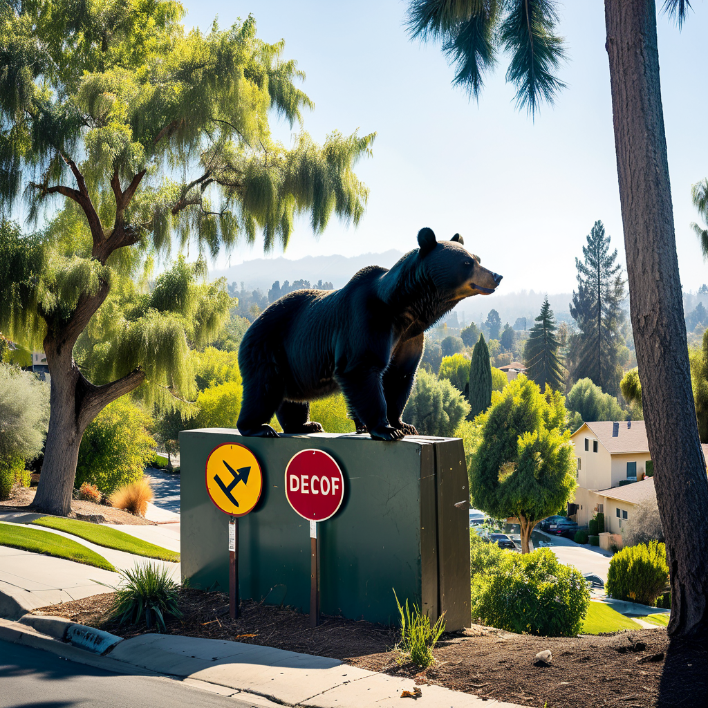 Schwarzbär verursacht Beunruhigung in Altadena