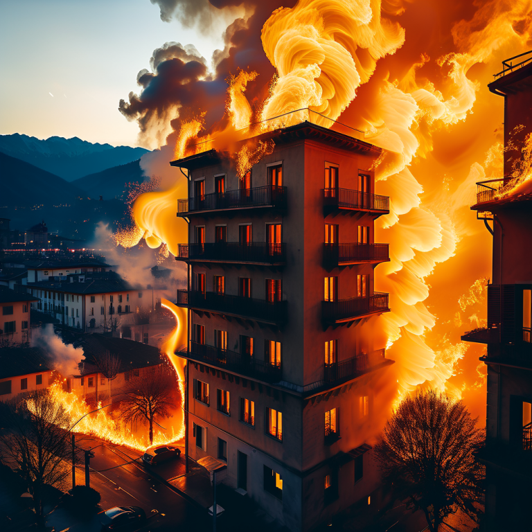 Riesiges Feuer in Mendrisio/TI zerstört Wohnhaus