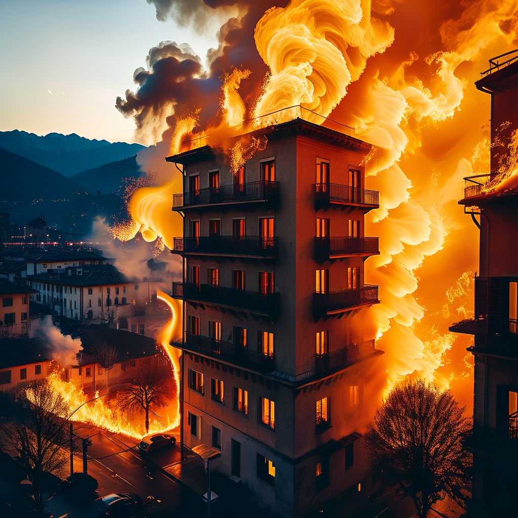 Riesiges Feuer in Mendrisio/TI zerstört Wohnhaus
